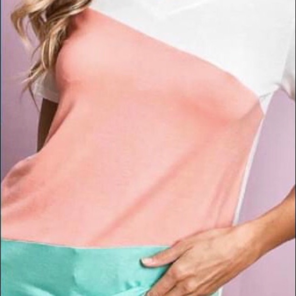Color block tee women’s M NWT - Picture 2 of 2